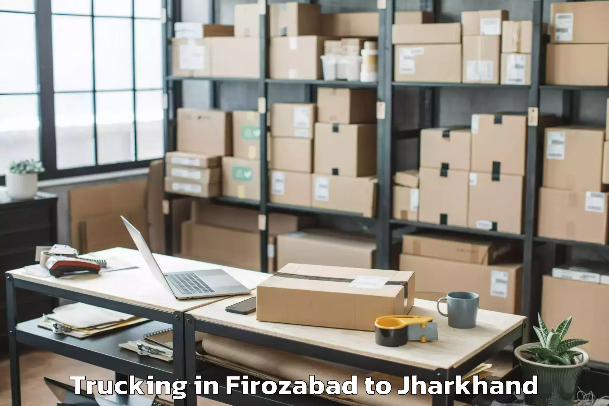 Top Firozabad to Bhojudih Trucking Available